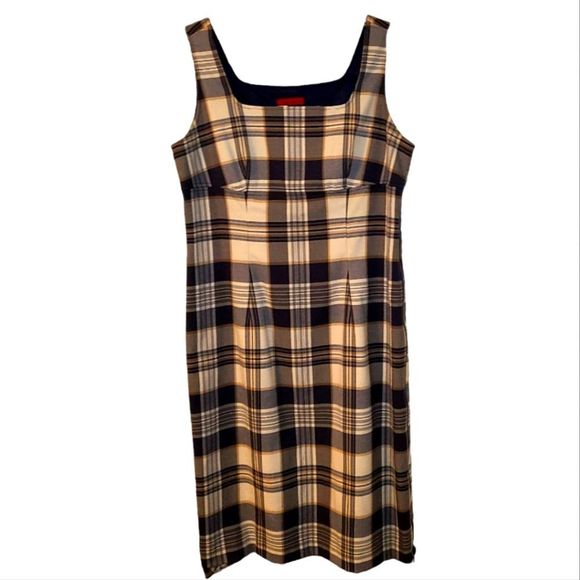 Anthropologie Dresses & Skirts - Anthropologie Tapemeasure Plaid Y2K 90s Sheath Dress